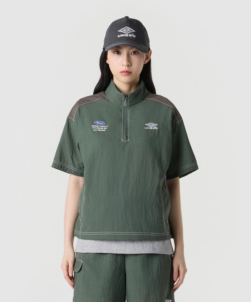 Umbro Crispy Taslan Short Sleeve Anorak Khaki Ur224Cwt59 (A Type)