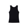 Maison Kitsune Baby Fox Series Ss24 Ribbed Crew Neck Embroidered Fox Patch Vest Women Tops Black MW00103KJ0125-P199