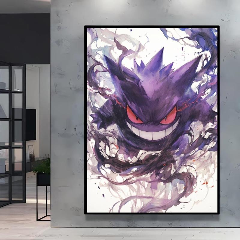 Hot Selling Anime Pokemon Lucario High Quality Retro Canvas Poster HD Printing Home Living Room Decor Holiday Gift Classic