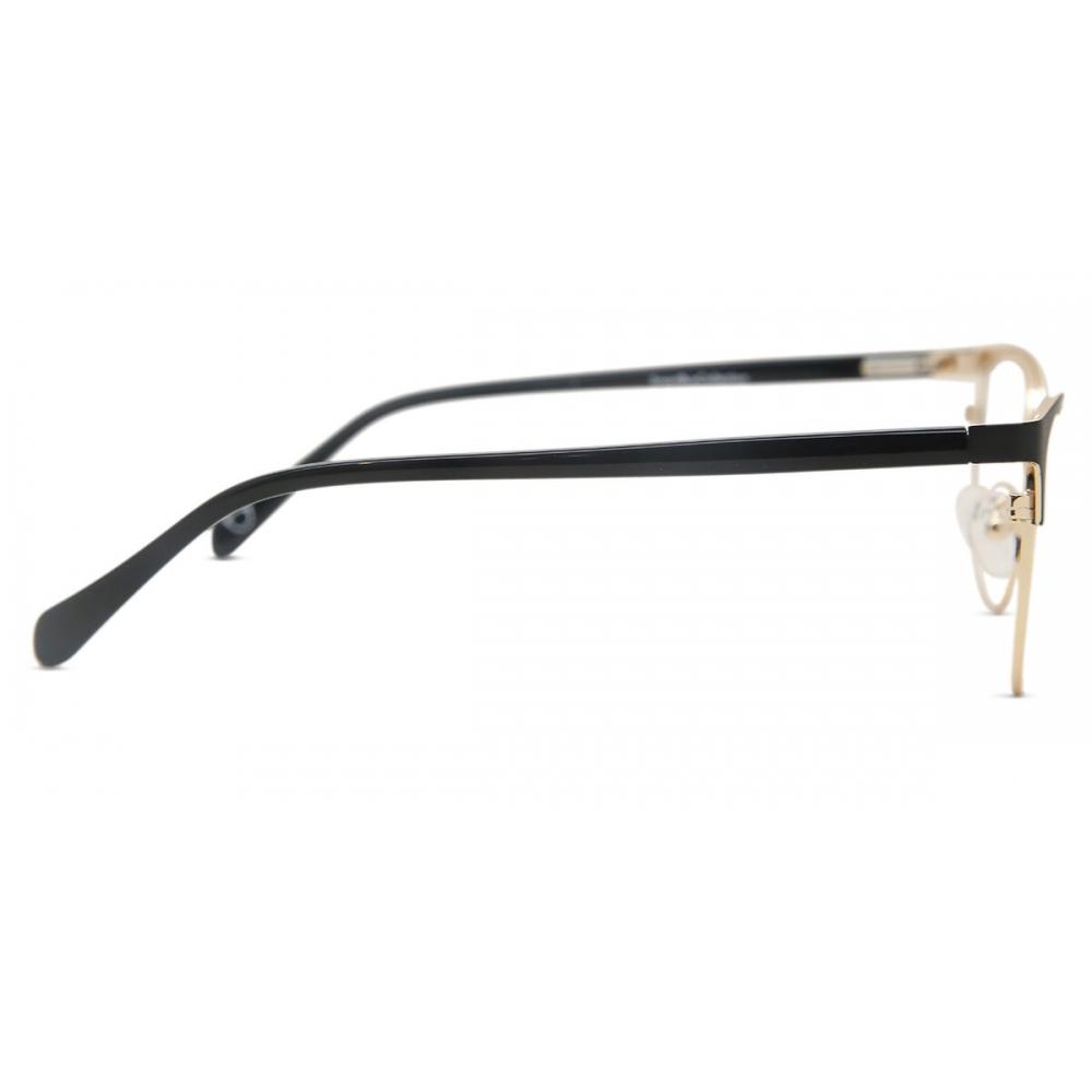 Full Rim Cat Eye Black Gold Smartbuy CollectiOn Ayaka With Clip On Df 300 02m fashiOn Women Eyeglasses