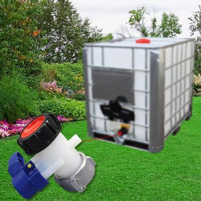 Mehrzweck IBC Tankadapter 80mm Einlass 50mm Auslass Ventile Zubehör für Haushalt und Garten Wasseranschlüsse