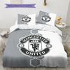 Man Utd Bettwäsche Steppdecke Set Bettbezug Kissenbezug Heimdekoration Geburtstagsgeschenk (1 Bettbezug + 2 Kissenbezüge, ohne Füllung)