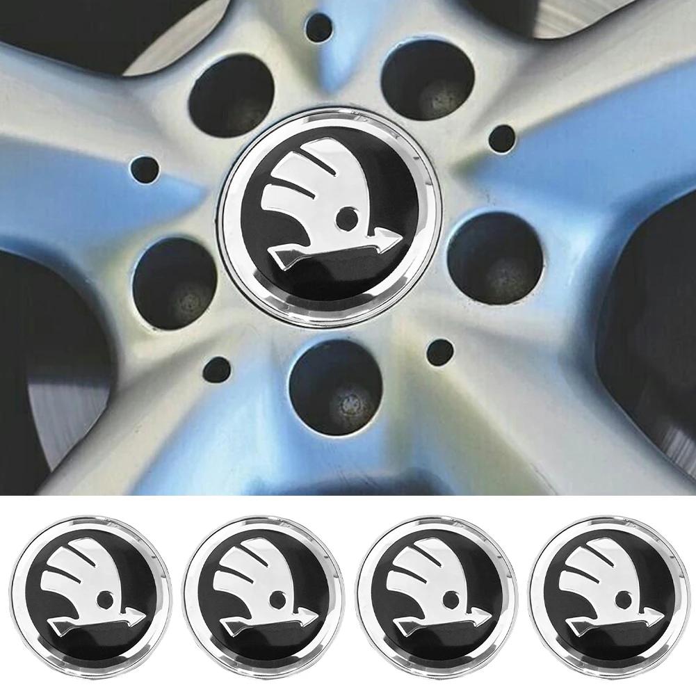 2025 Hot 1-5Sets Genuine Wheel Centre Cap Black 60MM Hub Cover for Skoda Octavia Fabia High Quality Durable Protection Easy Inst