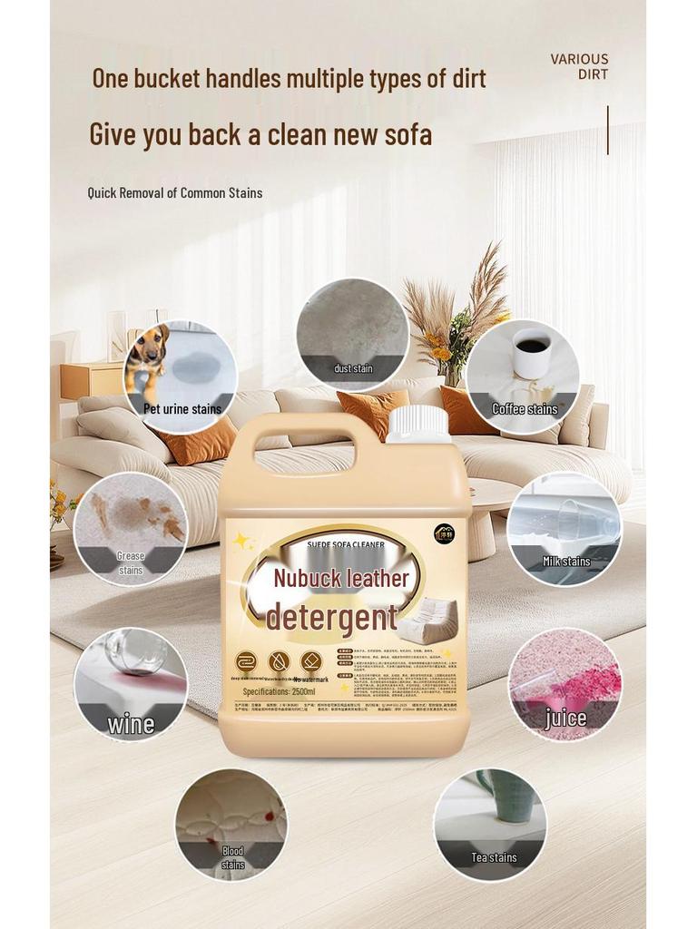 Velvet & Fabric Sofa and Chair Cleaner for Cushions & Frosted Leather