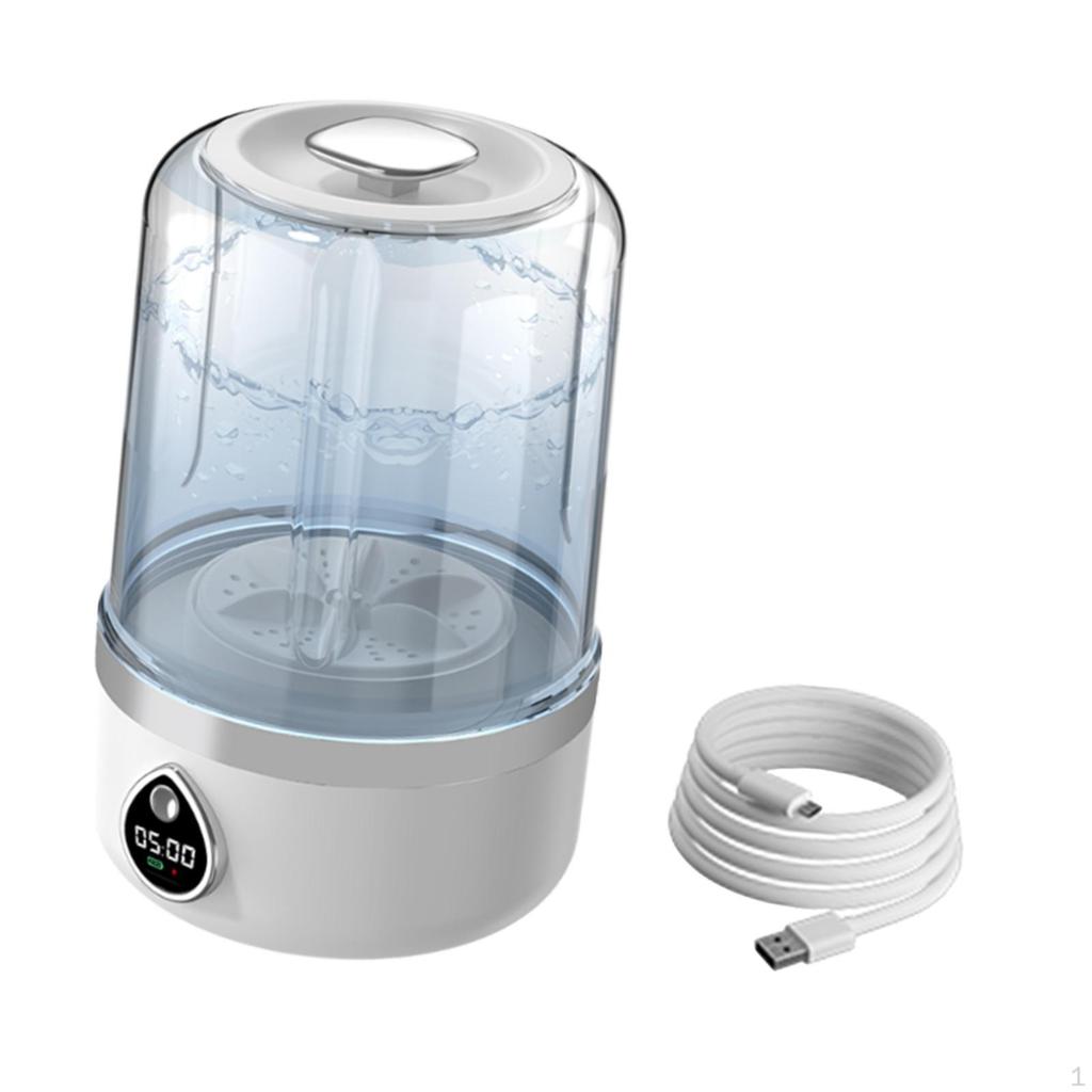 Mini Washing Machine 2 Wash Modes Compact Cleaning Laundry Washer LED Display, for Underwear Small