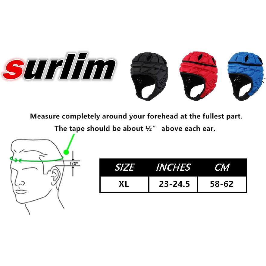Rugby Soft Helmet Soccer Headgear Scrum Cap 7v7 Flag Football Headguard for Adult XL