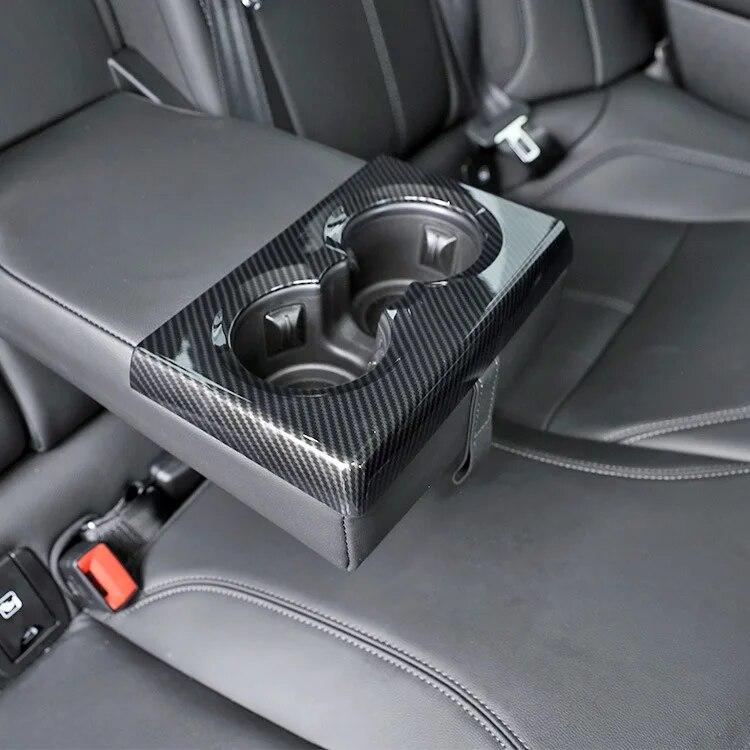Car Styling Rear Drain Cup Holder Decorative Frame Sticker Fit For Alfa Romeo Giulia 2017 Auto Interior Accessories