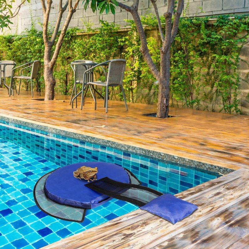 

Спасательная сетка для плавательного бассейна, спасательная сеть для животных, лягушка, птица, спасательный канал для животных на открытом воздухе синий