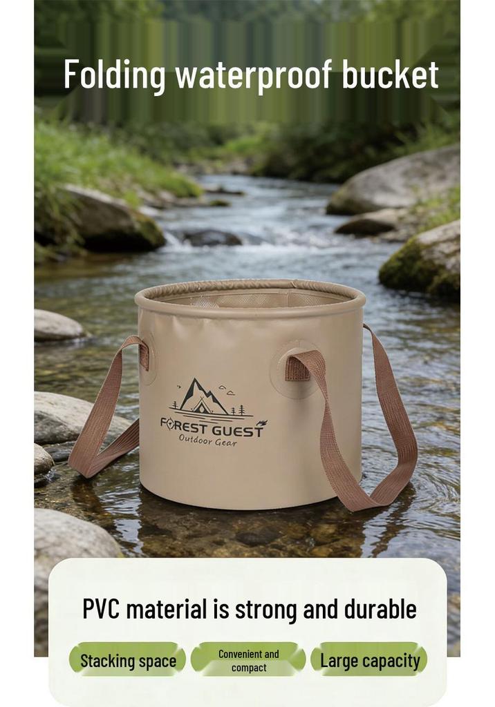 Portable Telescopic PVC Water Storage Bucket for Camping & Fishing