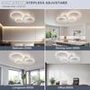 White Minimalist Modern Ceiling Fan with Light for Living Room or Bedroom