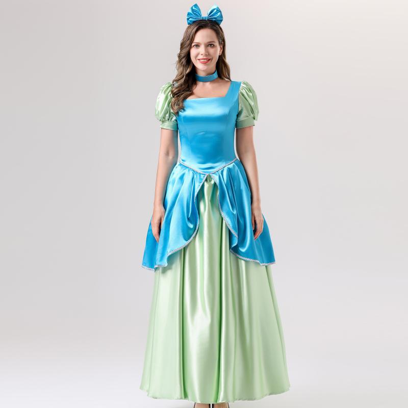 

Красуня Сукня Принцеси Рожевий Синій Косплей Костюм Довгі Сукні Одягання Одяг Виступ Вечірка День Народження Хелловін Різдвяна Сукня Дорослі Жінки- XL