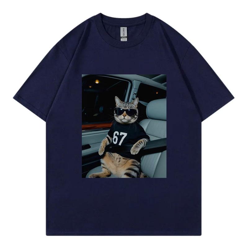 67 T-shirts Graphiques Mèmes Chat Cool Drôles Hommes Femmes Vêtements Mode T-shirt Oversize Été Décontracté Coton Manches Courtes T-shirts