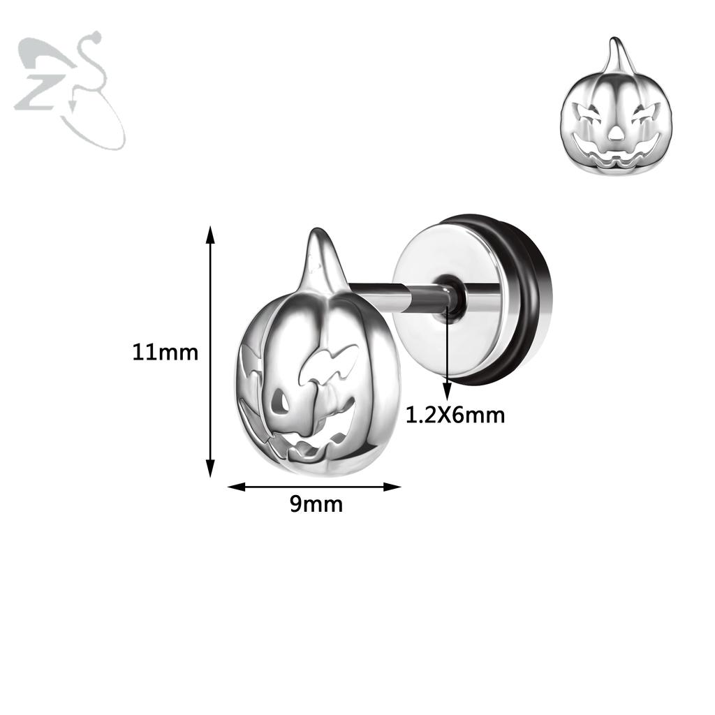 ZS 1PC 16G Cross Skeleton Finger Stainless Steel Stud Earring For Women Men Punk Rock Ear Conch Tragus Cartilag Helix Piercings