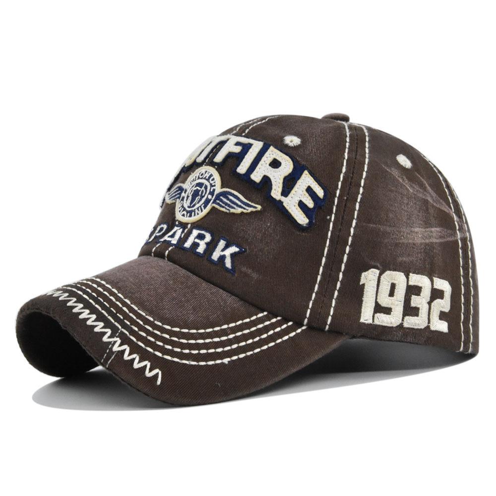 Casquette de baseball brodée usée casquette de baseball brodée Spitfire casquette de baseball à visière de canard vintage casquette de baseball adjustable