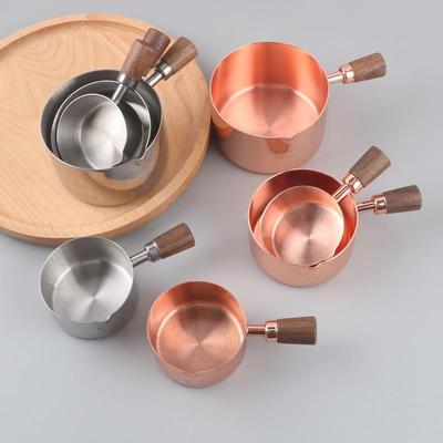 Stainless Steel Steak Sauce Cup & Measuring Spoon with Handle - Perfect for Dipping Sauces & Seasonings