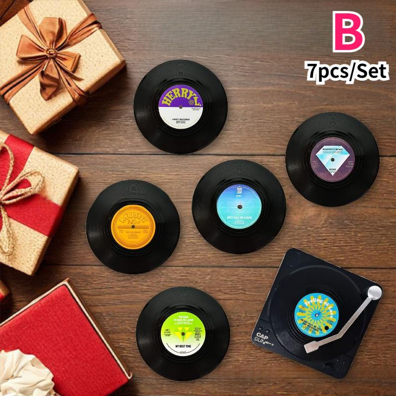 7-teilige bunte Kunststoff-Untersetzer-Sets Hitzebeständig Dekorative Getränkeuntersetzer für Esszimmer & Küche für Hochzeiten Bankette Geschenke Geburtstag