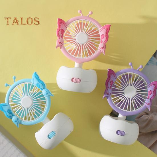 Handheld Mini Fan with Powerful Motor Strong Airflow Low Noise Portable USB Rechargeable Desktop Silent Cooling Fan