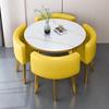 Modern Reception & Meeting Table Set: Office & Leisure Round or Square Dining Table with Chairs.