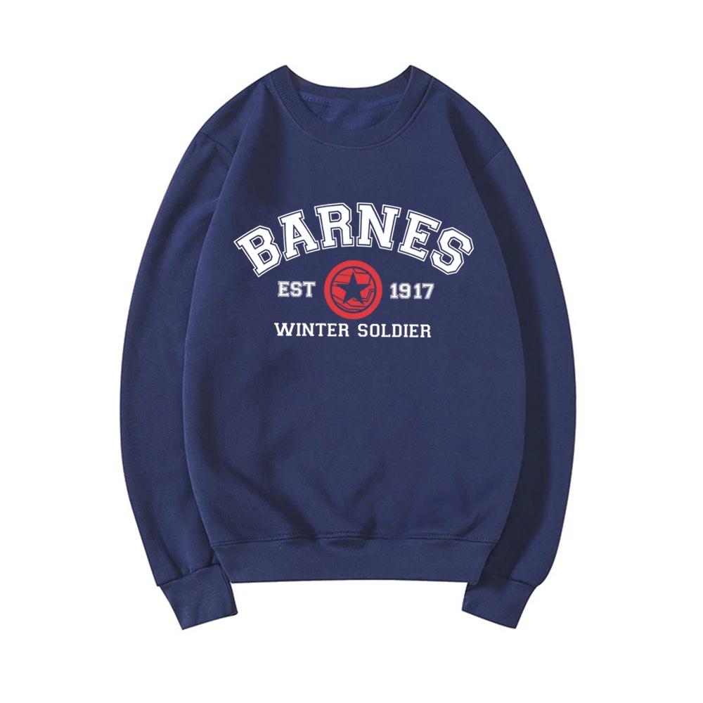 Vintage Barnes 1917 Sweatshirt Winter Soldier Shirt Bucky Barnes Crewneck Sweatshirts Unisex Grafik Hoodies Superhelden Pullover
