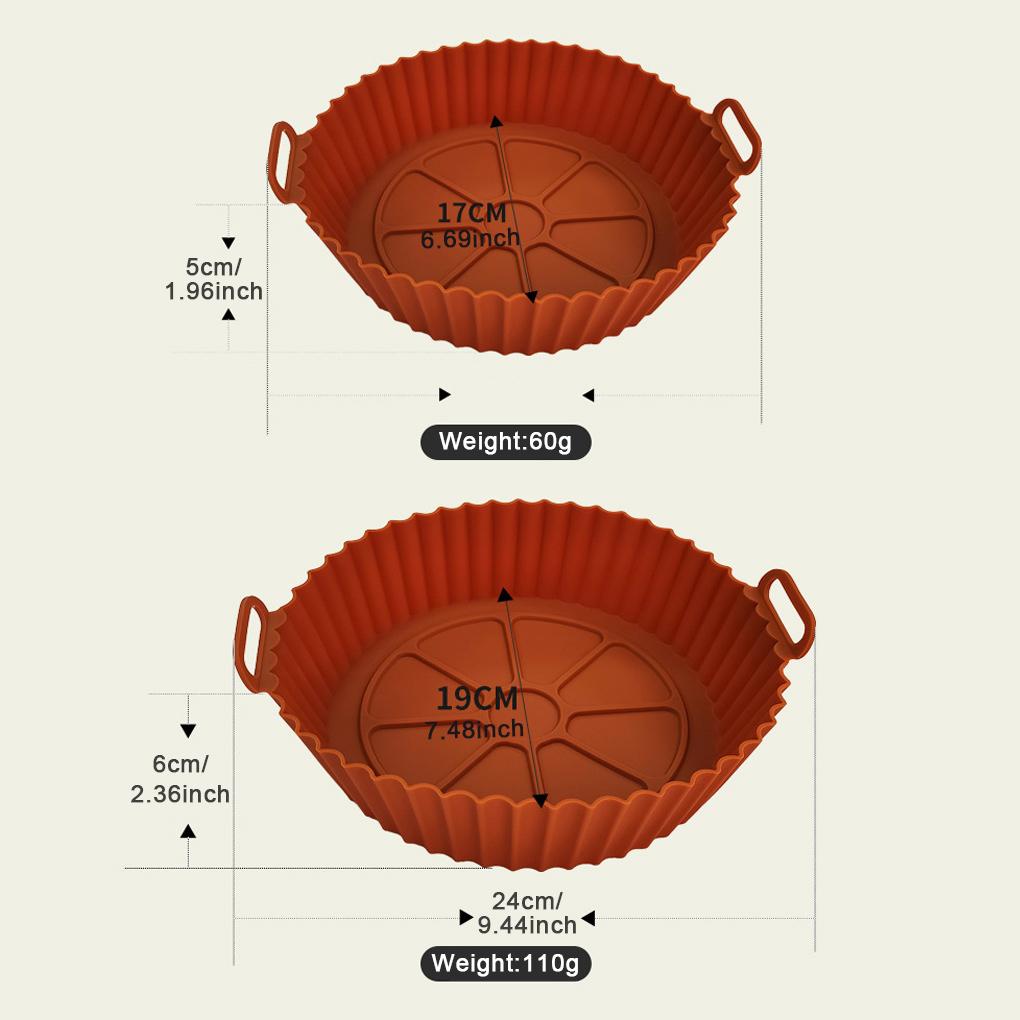 Silica Gel Silicone Air Fryer Liner Easy To Clean Non-Stick Mess-Free Cooking Heat-resistant Durable