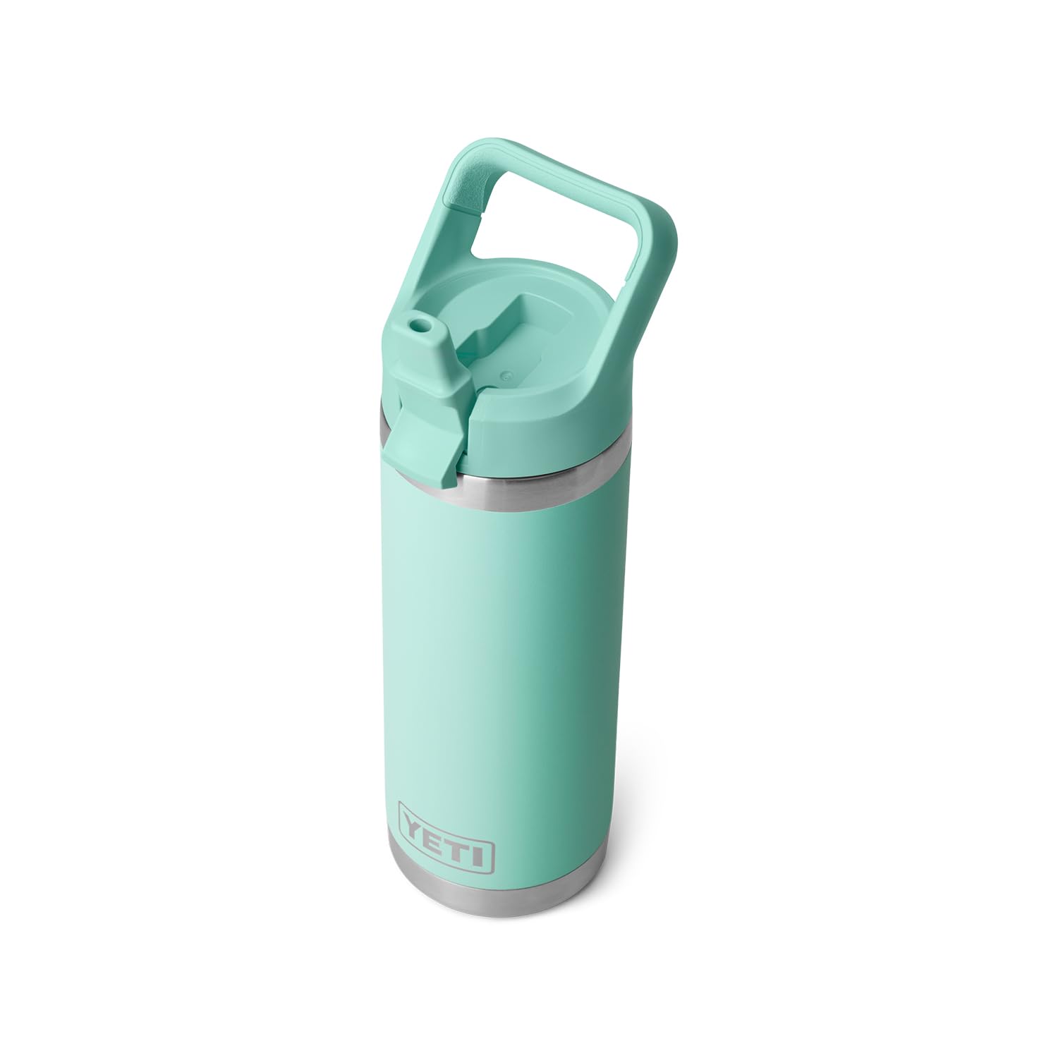 

YETI Rambler 18 Vacuum Insulated Stainless Steel Water Bottle with Seafoam Straw Cap