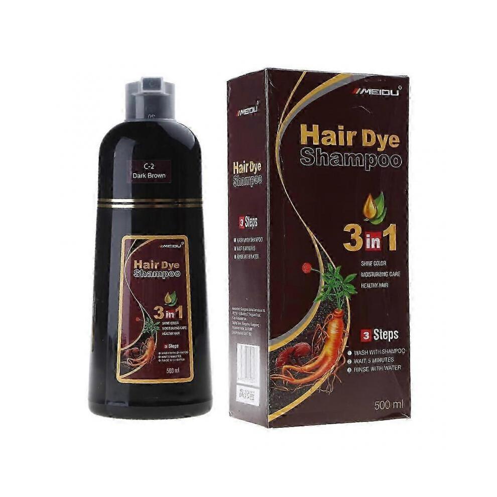 (Dark brown)Hair Color Shampoo Hair Dye Shampoo Colors Hair in Minutes for Women and Men