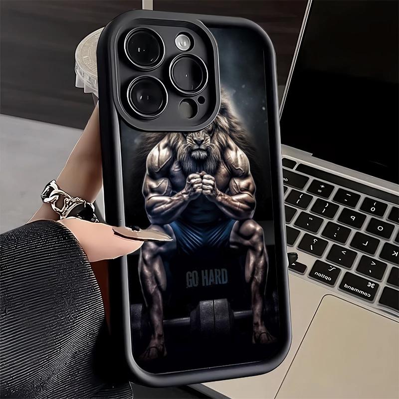

Phone Case for iPhone 17 Air 16E 15 16 Pro Max Lion Male Man King Cover 14 Plus 13 12 Mini Soft Shell Silicone Fundas iPhone 13 Pro Max
