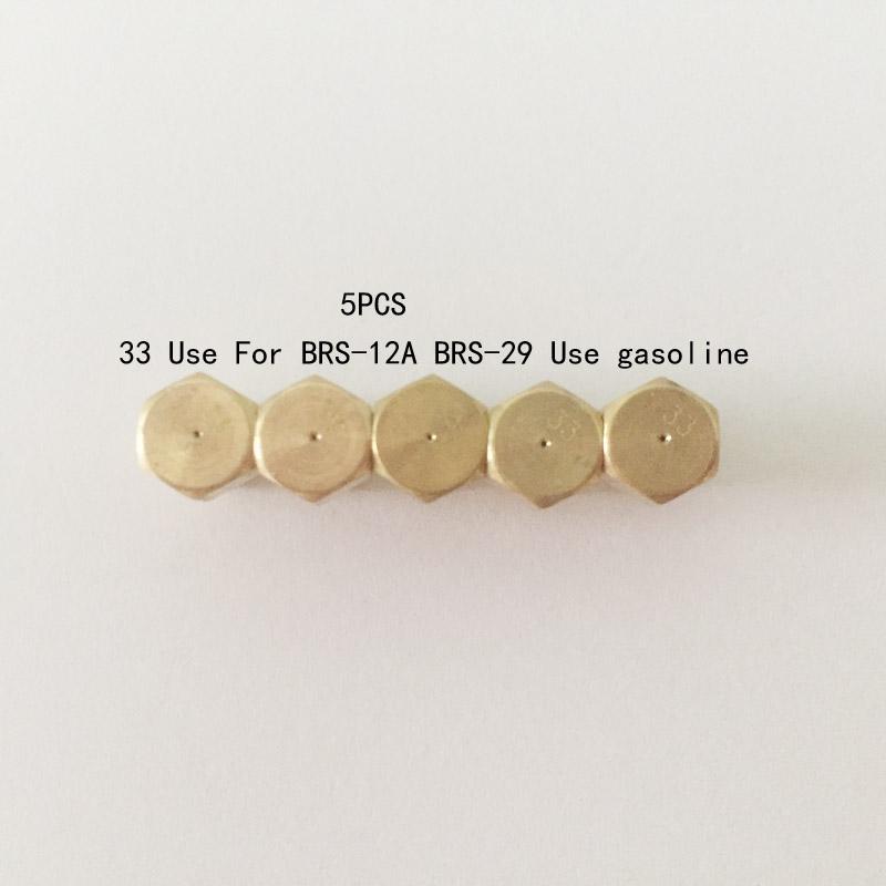 Duză de rezervă BRS 5 bucăți pentru echipament de camping cu aragaz cu ulei BRS-12A BRS-8 30# 33# 35# accesorii pentru aragaz cu gaz