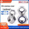 304 Stainless Steel Nylon Lock Nut, Anti-slip Self-locking Stop Nut M3-M27
