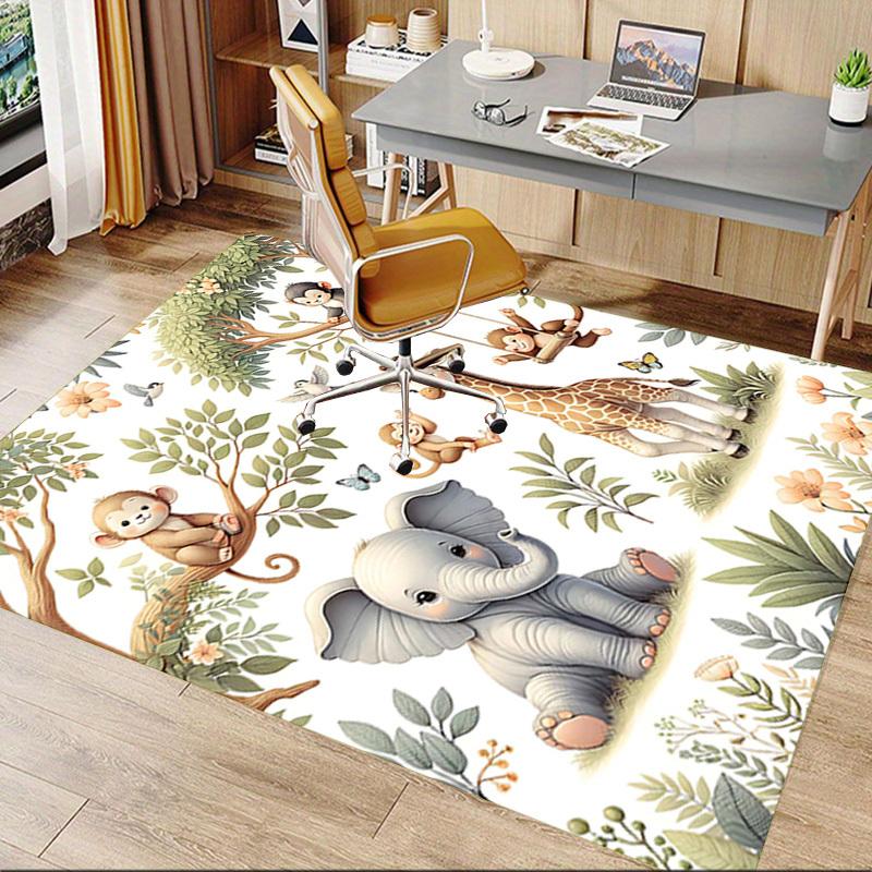 1PC elephant giraffe Extra Large Non-Slip Floor carpet, Office, family, bedroom, Studio - Large Area RugJ0360