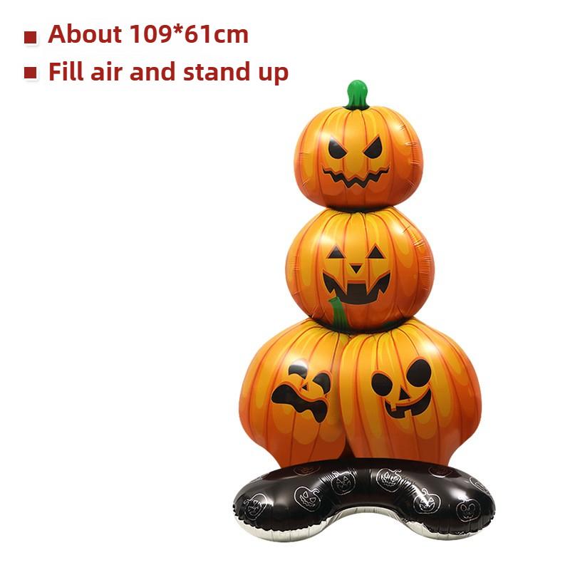 4D Kürbis Folienballon für Halloween Thanksgiving Party Dekoration Mehrfarbig Langlebig Innen Außen Für Geburtstagsfeier