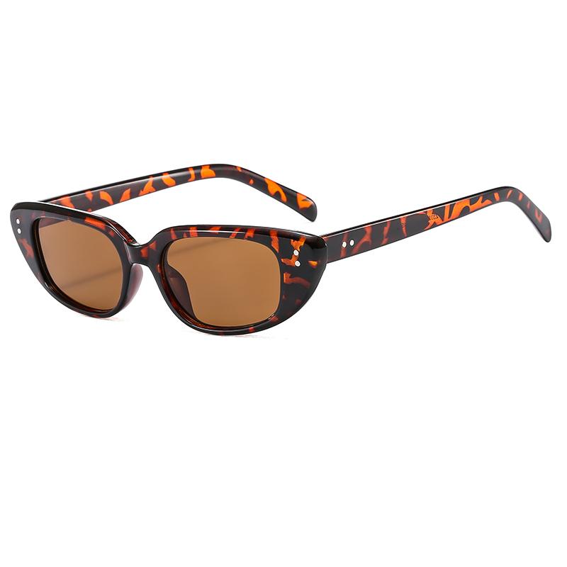 

New Rice Nail Sun Glasses Cat-Eye Shaped Sun- Glasses For- Women With High-end Uv Anti-personal Narrow Frame Z3355
