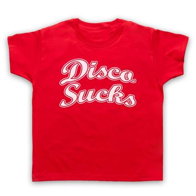 Disco Sucks Retro Slogan Anti Music Cool Funny Kids Childs T-Shirt