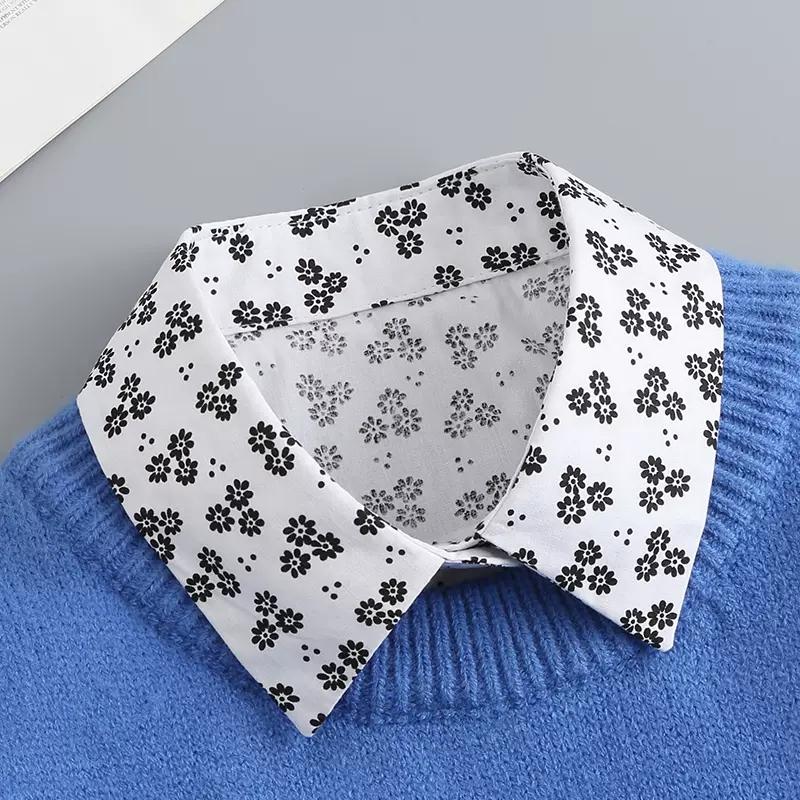 Białe Sztuczne Kołnierzyki Dla Kobiet Krata Klapa Odpinany Kołnierzyk Koszula Koronka Stójka Fałszywy Kołnierzyk Kobieta Zdejmowany Krawat Nep Kraagie