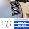 For Volvo XC90 2003 2004 2005 2006 2007 2008-2014 Car Dashboard Side Air Outlet Vent Frame Interior Trim Carbon Fiber Sticker.