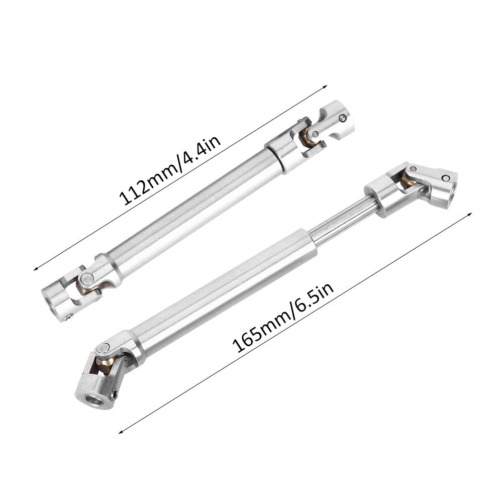 2pcs Stainless Steel Drive Shaft RC Accessory Fit for 1/10 RC Crawler (112?165mm)