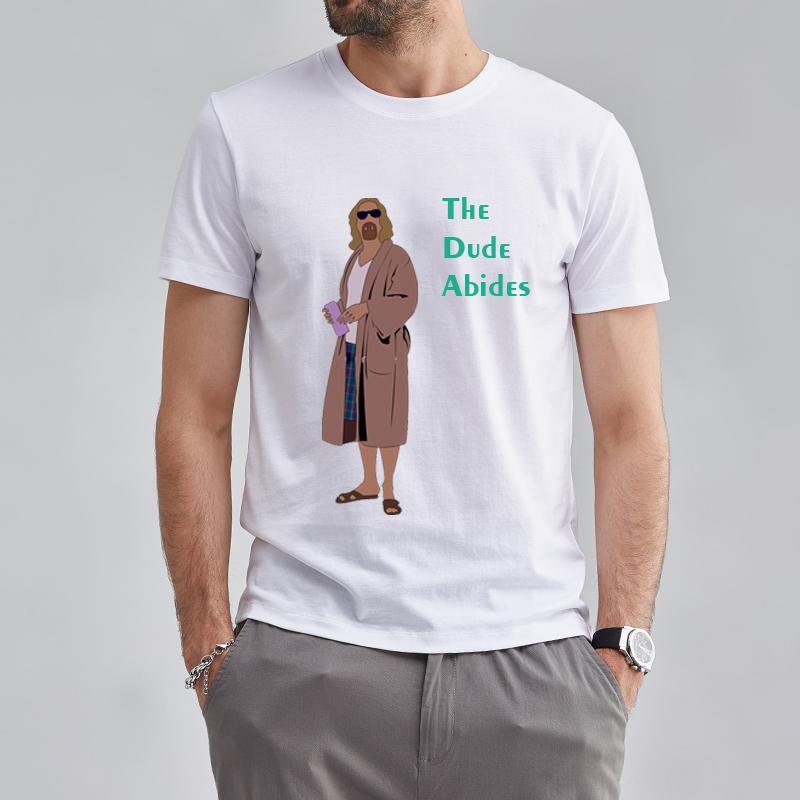 The Dude The Big Lebowski TShirt Men Dude Jeff Bridges Abide Big Tall Tees T Shirts Plus Size Big Size Large 4XL Clothing S