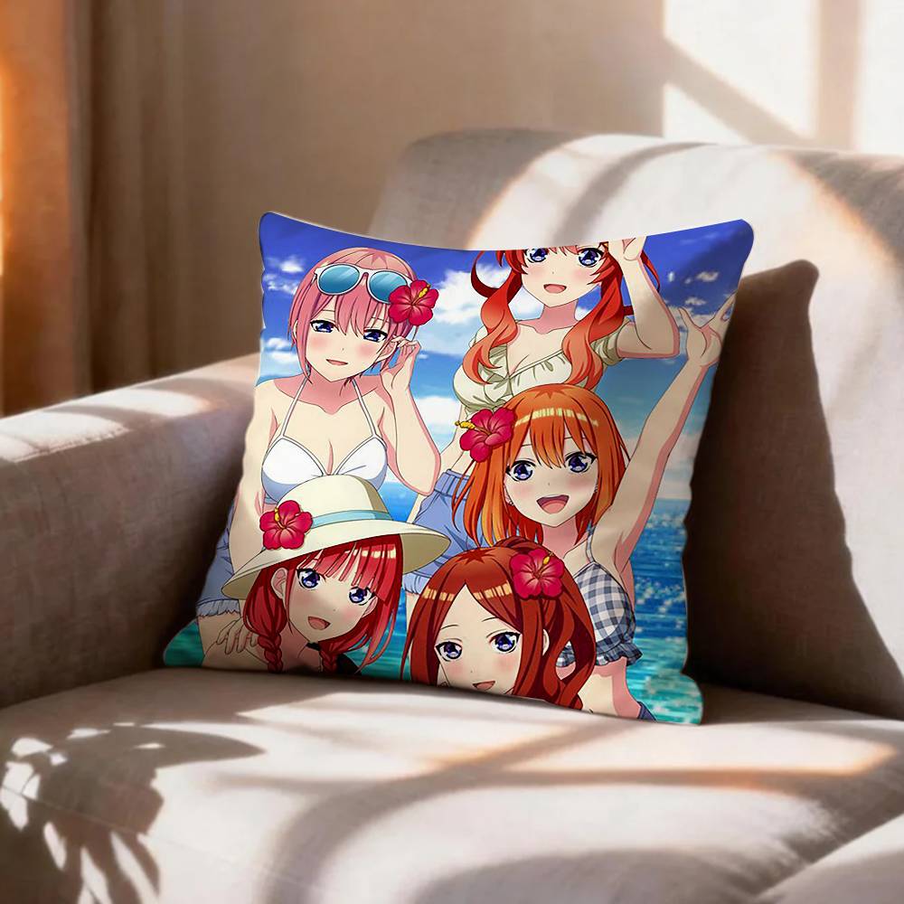 CUTE TThe Quintessential Quintuplets   Pillow Case Pattern Printed Pillowcase For Living Room Sofa Cushion Cover