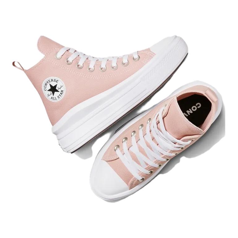 Converse All Star Move High Top Kids Canvas Shoes Light Pink Teenagers A08745C