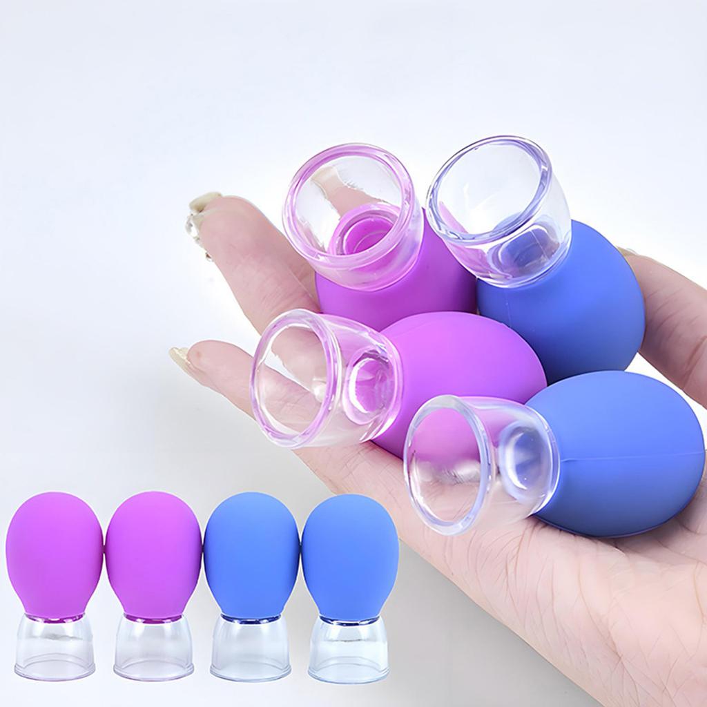 10Pcs Glass Cupping Set Facial Cupping Cups Glass Silicone Cups Vacuum Suction for Face Skin Back Arm Shoulder Muscle