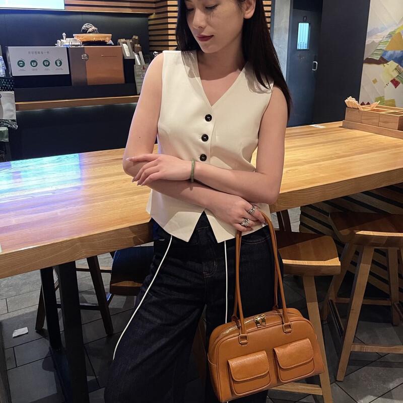 Douxiaozhu Women's Genuine Leather Large Capacity Tote Bag