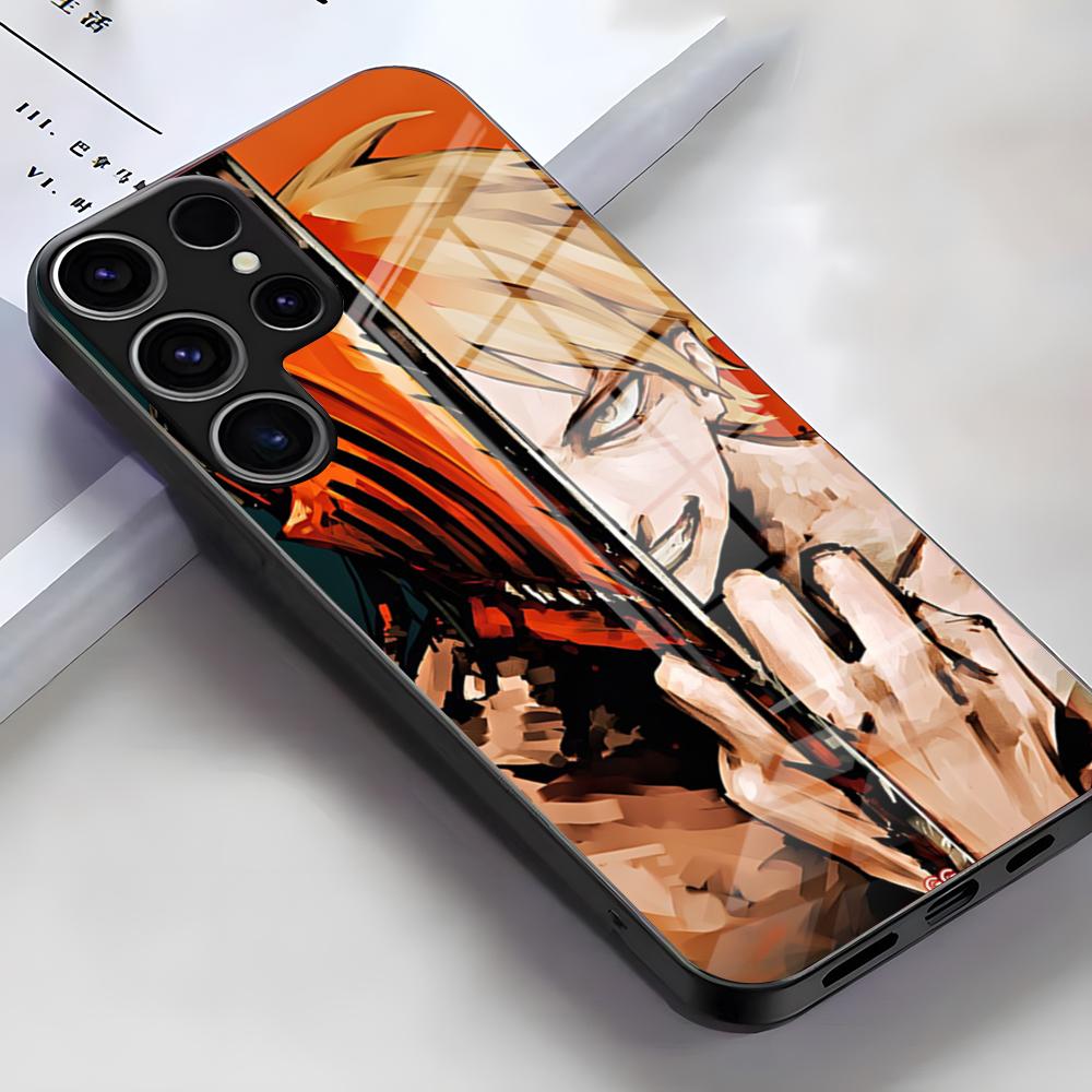 Anime Chainsaw Man Bochita Handyhülle Für Samsung S26 S25 Edge Ultra S23 S22 S21 S20 Ultra Plus S24 Fe A54 A53 A25 Glasabdeckung
