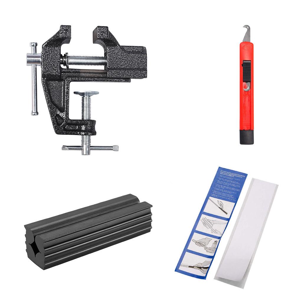 Golf Grip Replacement Kit: Grips, Tape, Hook Knife & Rubber Fixture