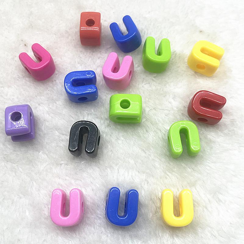 10pcs 20mm Mixed Alphabet Letter Beads Big Hole Charms Beads for Making Jewelry Diy Handmade Key Chain Accessories