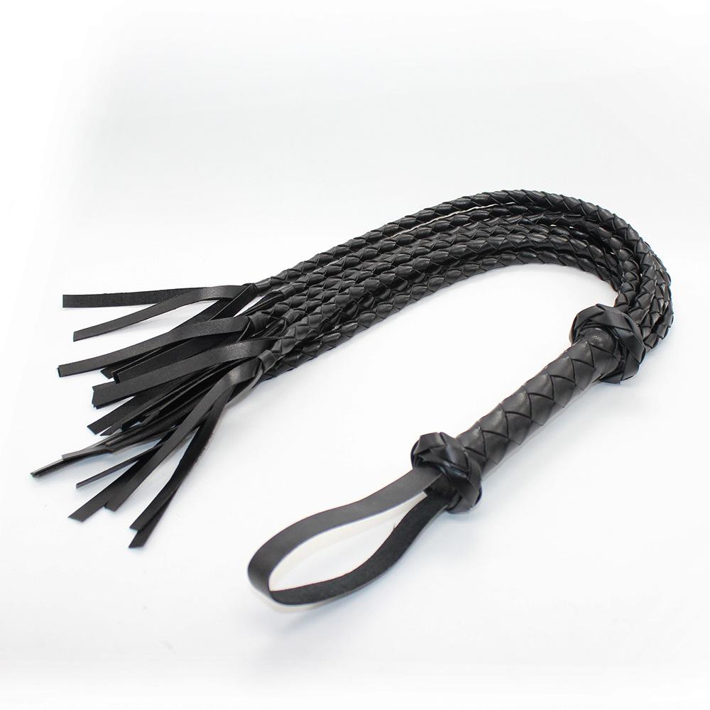 Heavy 8-Tail Braided Leather Whip Flogger BDSM Bondage Spanking Slapper Pony Play Slave Role Play Fetish Sex Toy for Couples