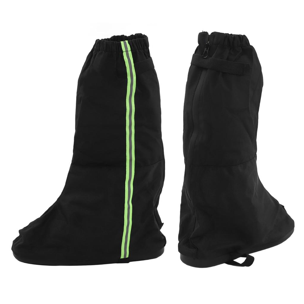 1 Pair Snow Shoes Boots Covers with Reflector Waterproof Windproof Non Slip Rain Boot Covers for Hiking Climbing Black L