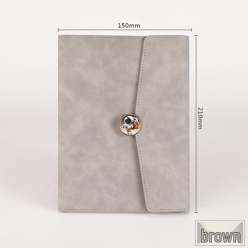 A5 Tri-fold Buckle Notebook Gift Set: Business, Meeting & Logo Printable Record Book серый