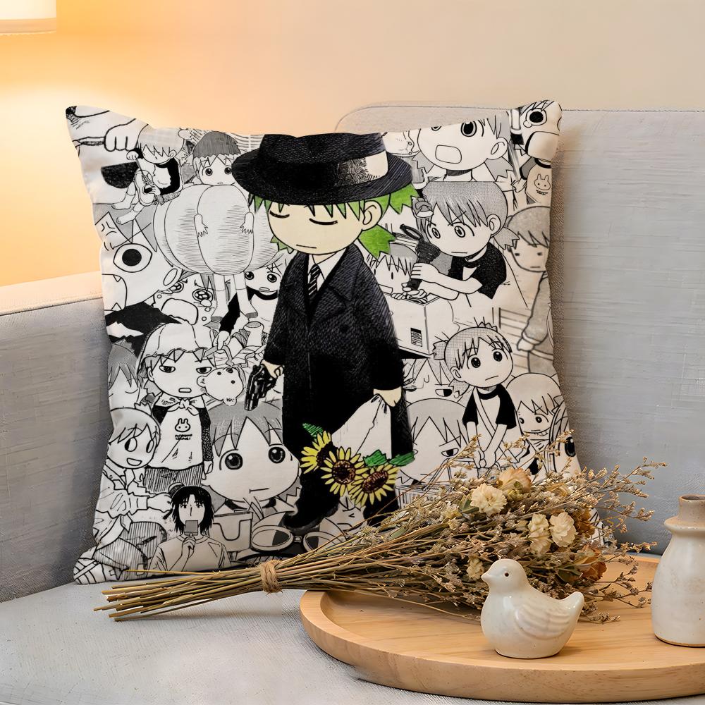 Cushion Cover Linen SkinFriendly Soft Decorative Case For Sofa Home Decor Healing Anime Cute YYotsubatSo Pillow cover