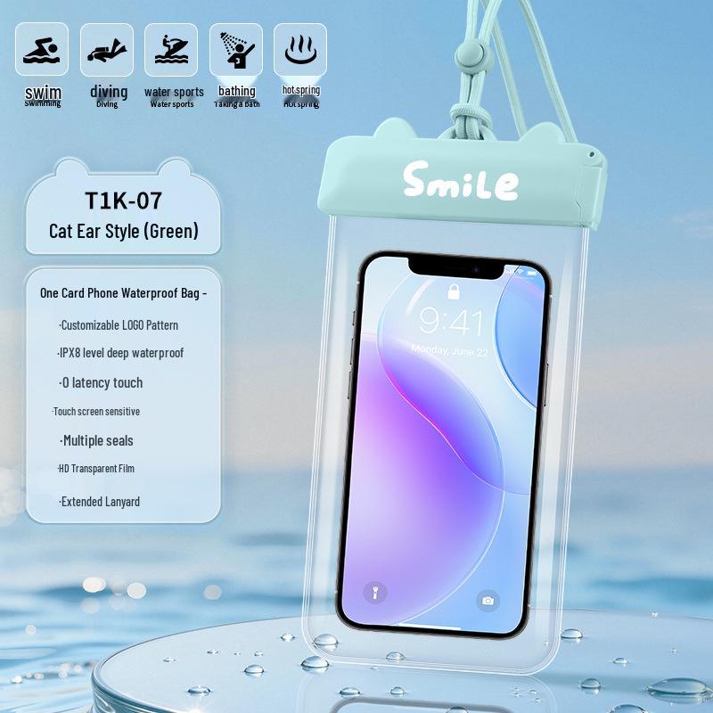 X8 Cartoon TPU Waterproof Floating Phone Case - Touchscreen Compatible for Swimming & Rafting