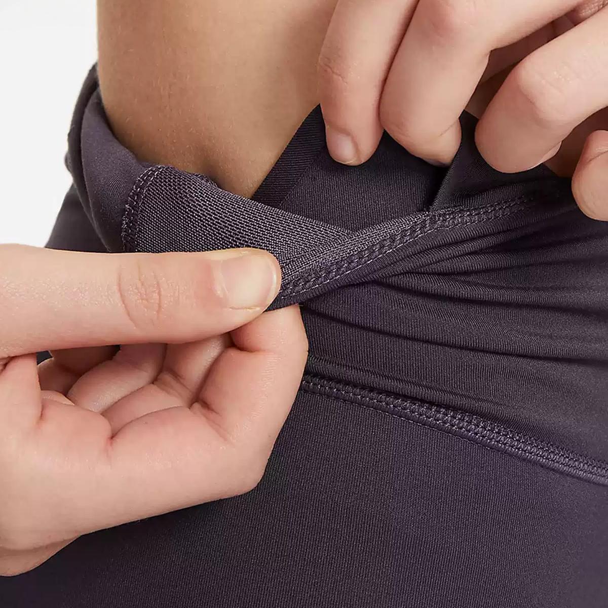 Nike Однотонные обтягивающие спортивные эластичные брюки женские низы фиолетовые — фото 4